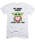 My Dear Junior Love You I Do Cute Baby Alien Sci Fi Movie Lover Valentines Day Heart Funnygiftscreation T-Shirt
