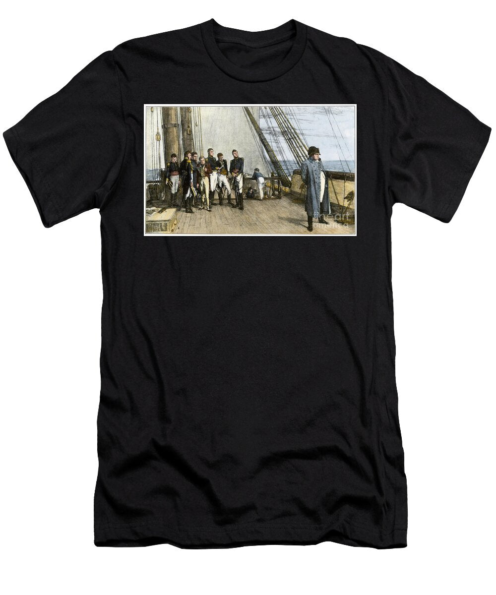 Napoleon Sent Into Exile Aboard the Bellerophon July 23 1815 Napoleon Sent Into Exile Aboard Hms Bellerophon July 23 1815 Hand Colored Halftone Reproduction of an Illustration American School T-Shirt