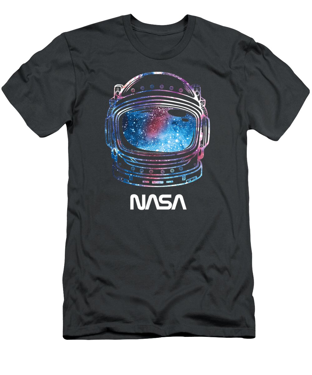 NASA Galaxy Lineart Fill Helmet Hannes Shelly T-Shirt