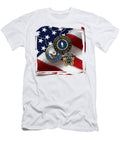Navy Lieutenant Junior Grade Ltjg Rank Insignia Over American Flag Serge Averbukh T-Shirt