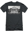 Neoclassical Wisdom University of Louisville Grawemeyer Hall and the Thinker Statue Black and Whi Dmr Filho T-Shirt