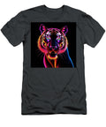 Neon Lineart Tiger Portrait Glen Chapman T-Shirt