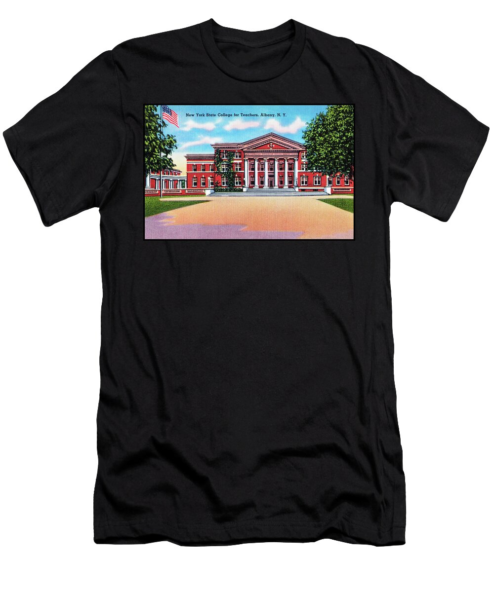 New York State College for Teachers Albany Ny Retro Vintage Poster Carol Japp T-Shirt