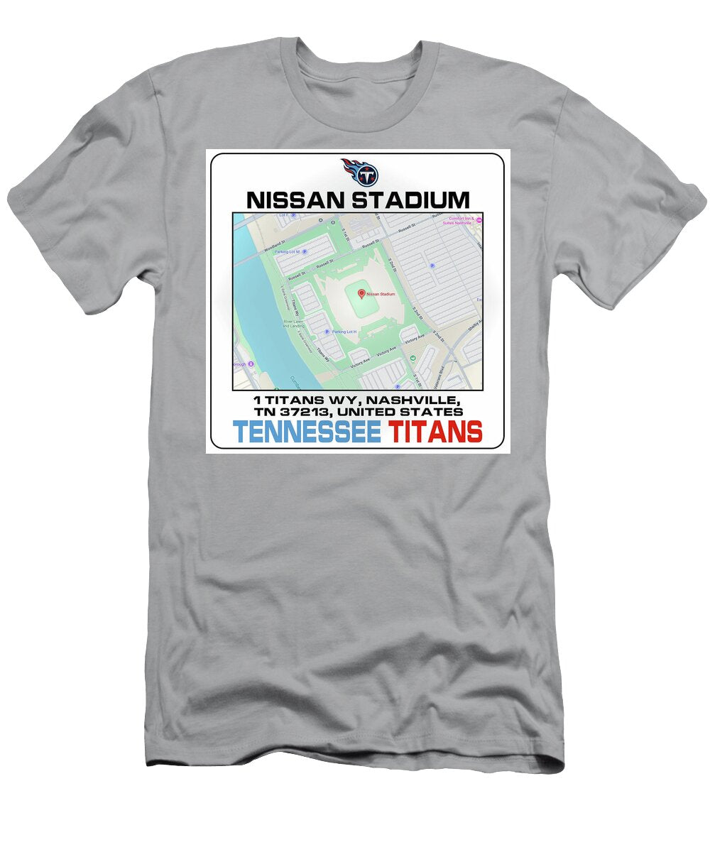 Nissan Stadium Map Overview Kevin Walker and Pixel Reverie T-Shirt