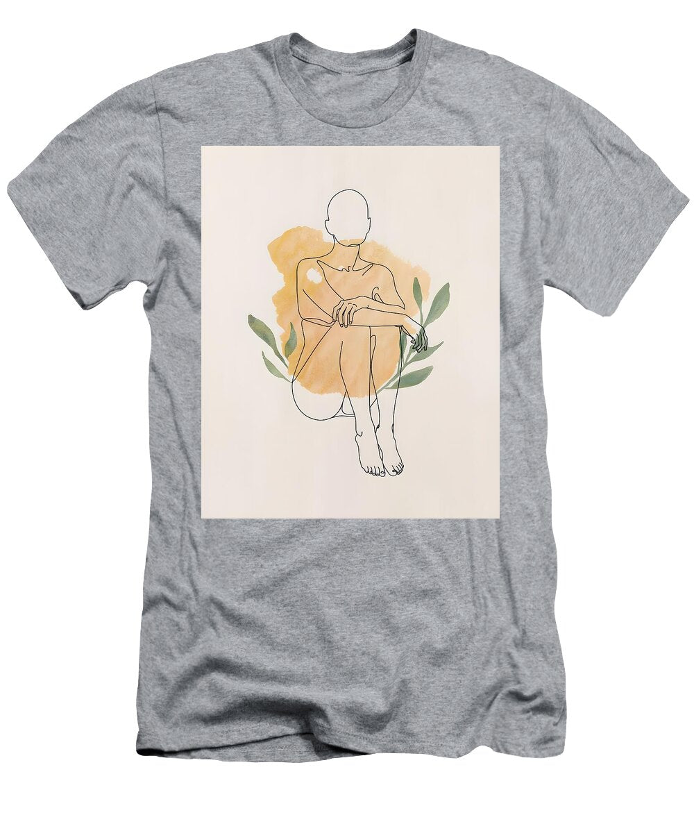 No 03 Female Body Outline Print Minimalist Woman Drawing Set Legs Line Drawing Female Silhouette Mounir Khalfouf T-Shirt