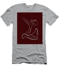 No 04 Minimalist Illustration of Relaxed Women Set Woman Meditation Line Art Sketch Yoga Poses Mounir Khalfouf T-Shirt