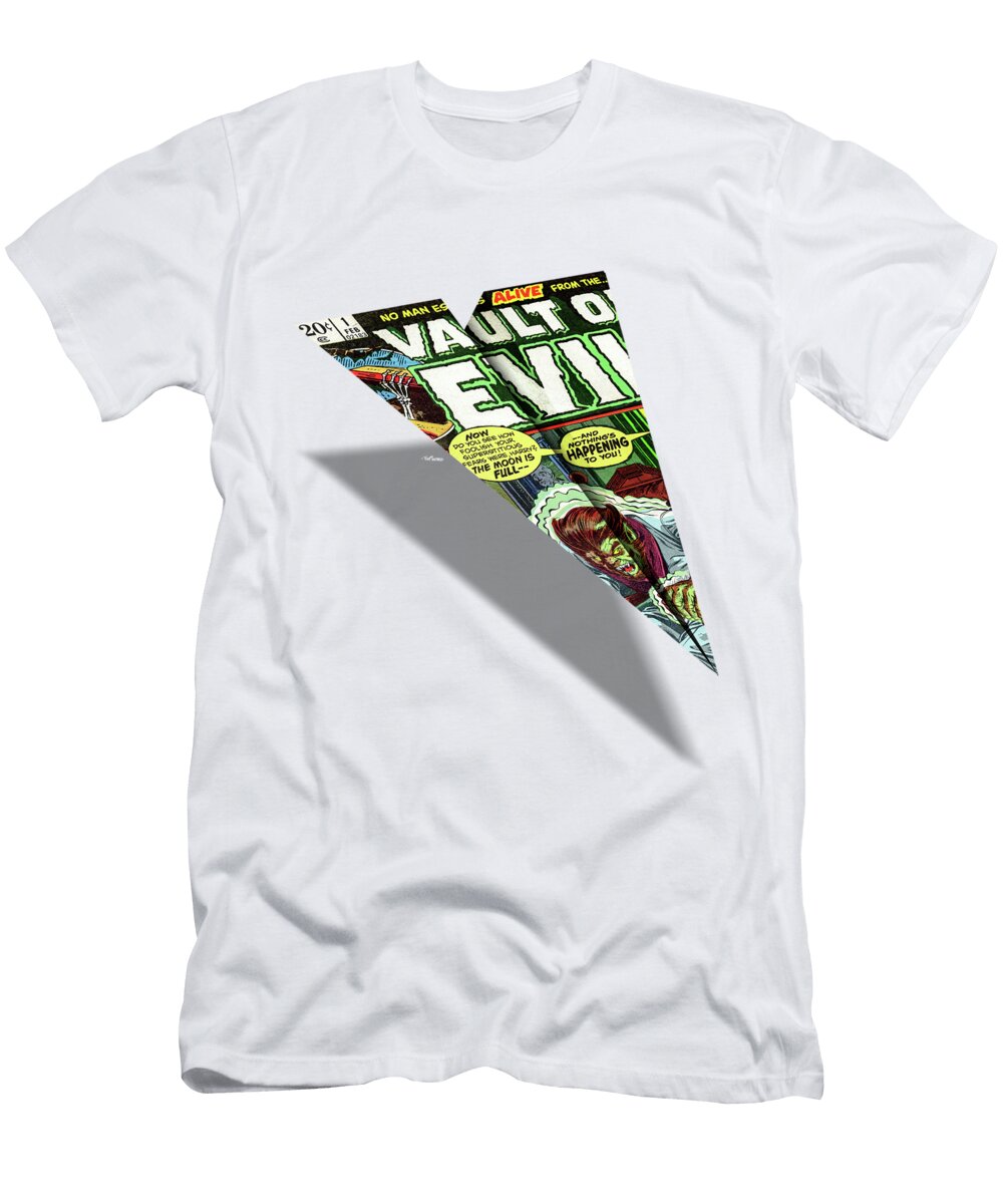No Man Escapes Alive Comic Book Cover Paper Airplane Yopedro T-Shirt
