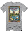 Northwestern University Campus Scene Iconic Vintage Travel Poster Sampadart Gallery T-Shirt