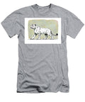 Of a White Leopard with Black Spots Walking in the Wild Wall Art Prints T-Shirt