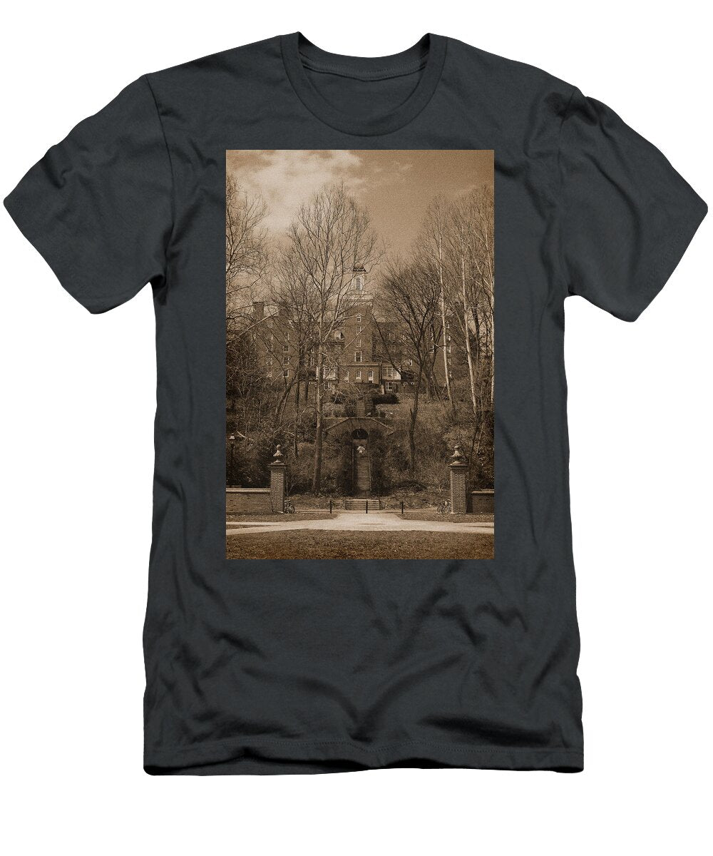 Ohio University Bryan Hall Sepia Karen Adams T-Shirt