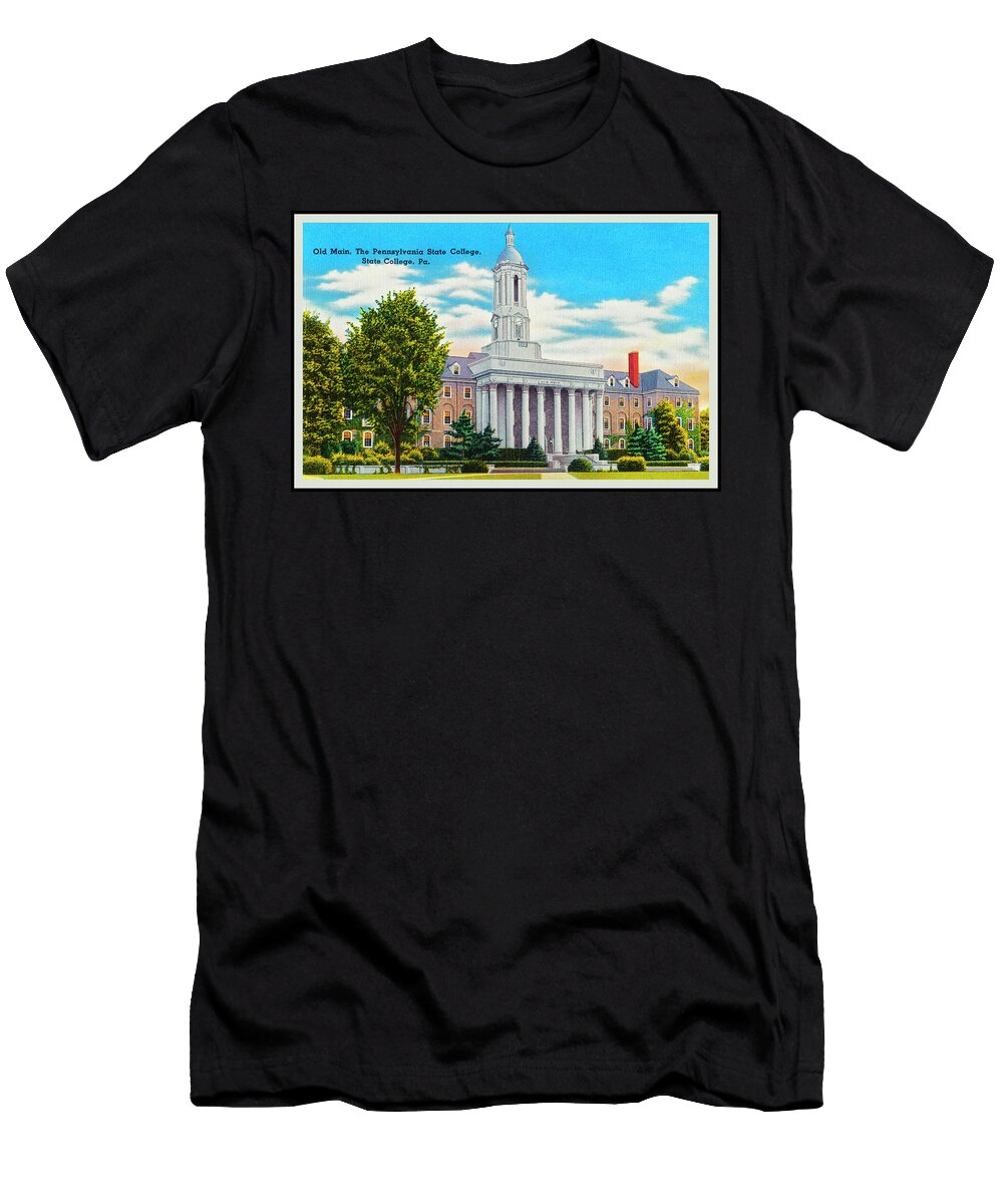 Old Main the Pennsylvania State College Vintage Retro Poster Carol Japp T-Shirt