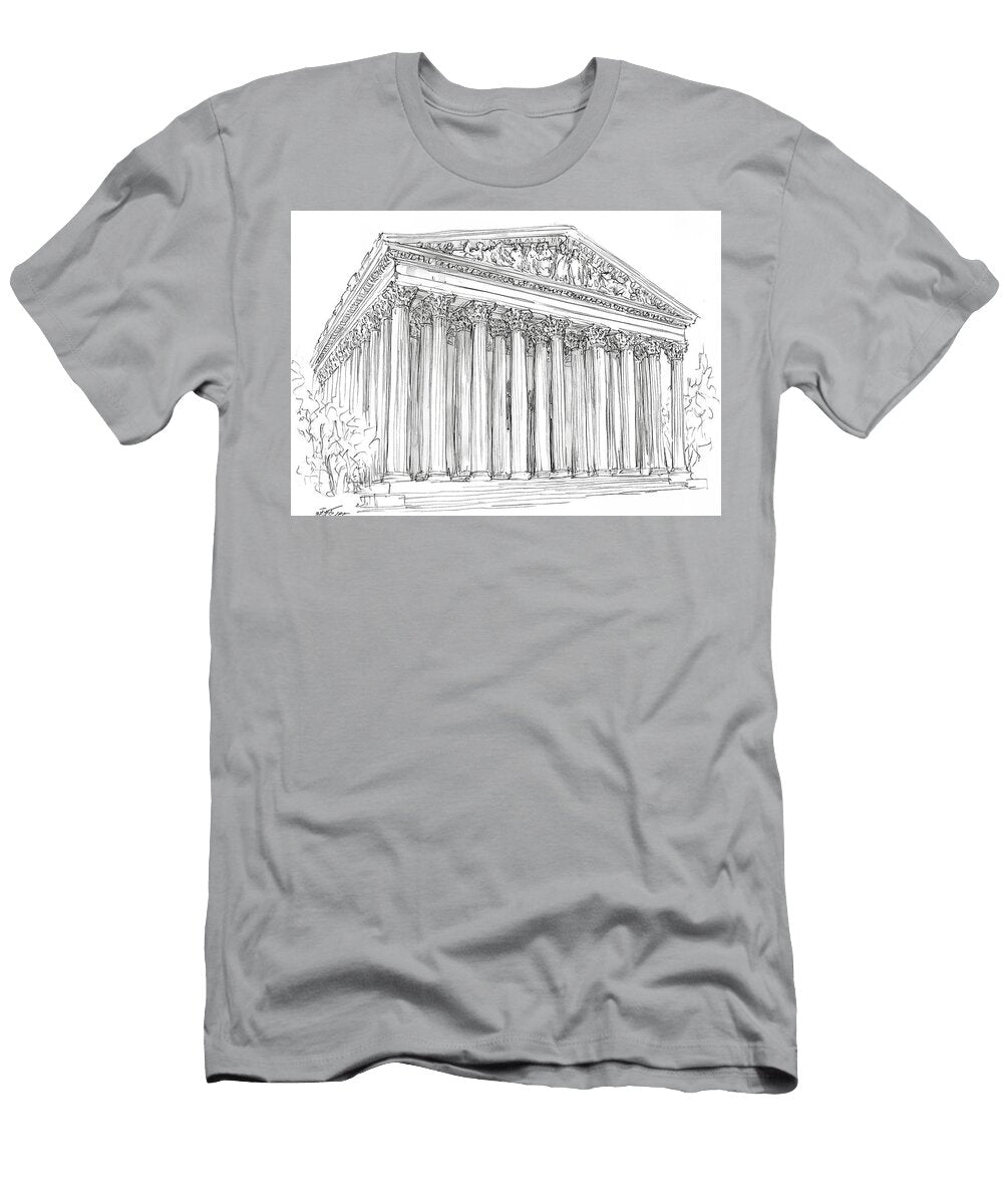 Olympia United States Architectural Sketch of a Grand Building Aleeza Mcdonald T-Shirt