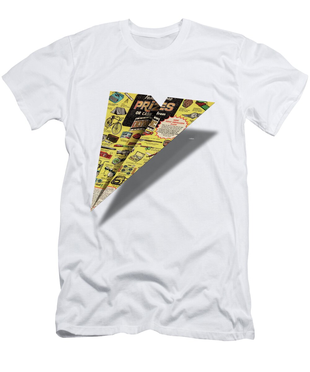 Olympic Sales Club Comic Book Ad Paper Airplane Yopedro T-Shirt
