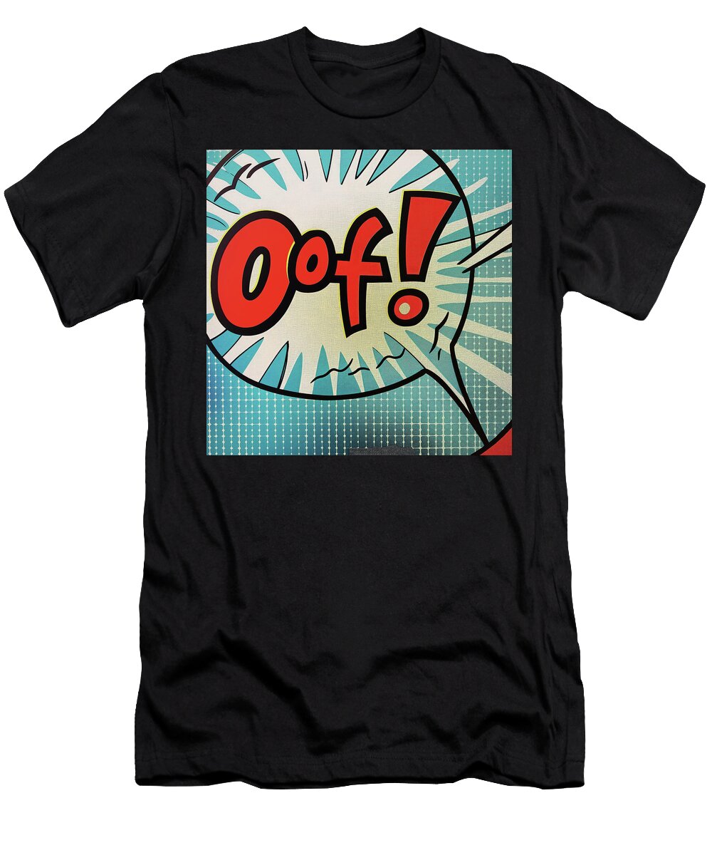 Oof Word Art Comic Book Panel 127 Mad Paperairplanes T-Shirt