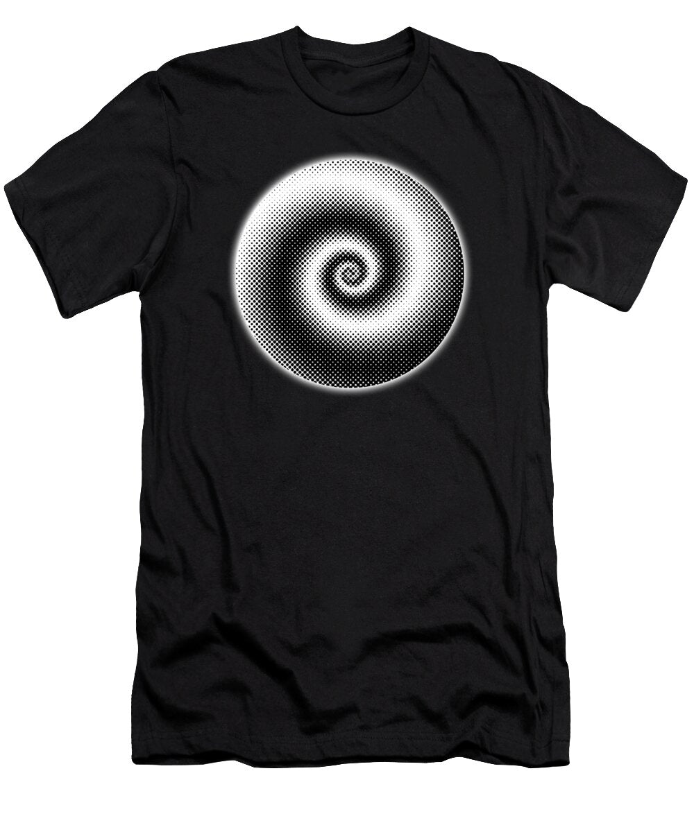 Op Art Halftone Spiral Tom Hill T-Shirt