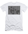 Optical Art in Black and White Vertical Stripes with Shadows Jane Rix T-Shirt