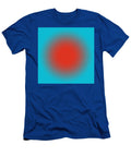 Orange Halftone Dots on Aqua Paulette Wright T-Shirt