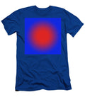 Orange Halftone Dots on Blue Paulette Wright T-Shirt
