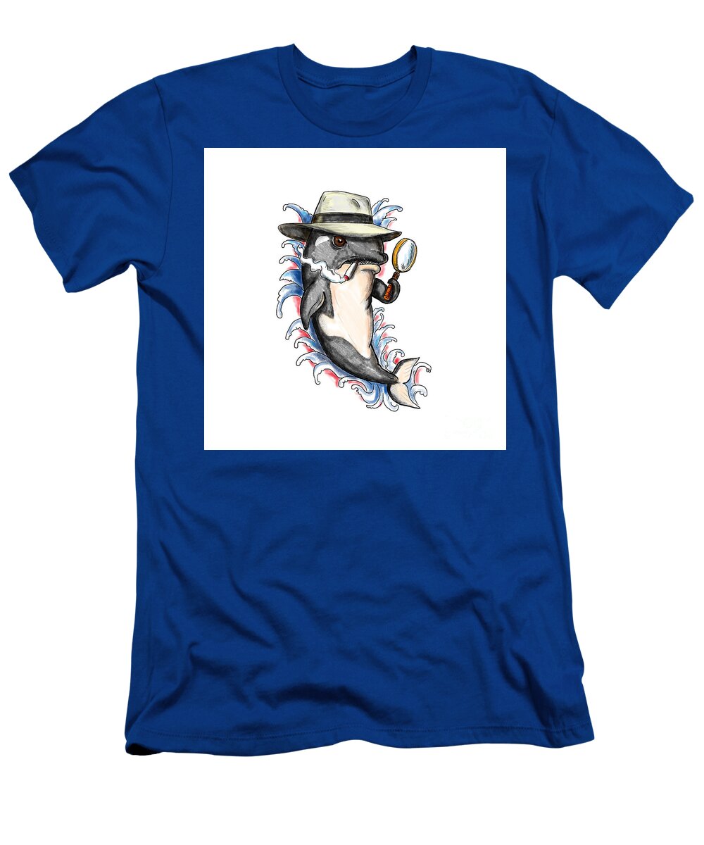 Orca Killer Whale Detective Tattoo Aloysius Patrimonio T-Shirt