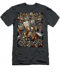 Orchestra Instruments in Concert Hall Rhythmic Geometry Music Collage Collection Abstract Sampadart Gallery T-Shirt