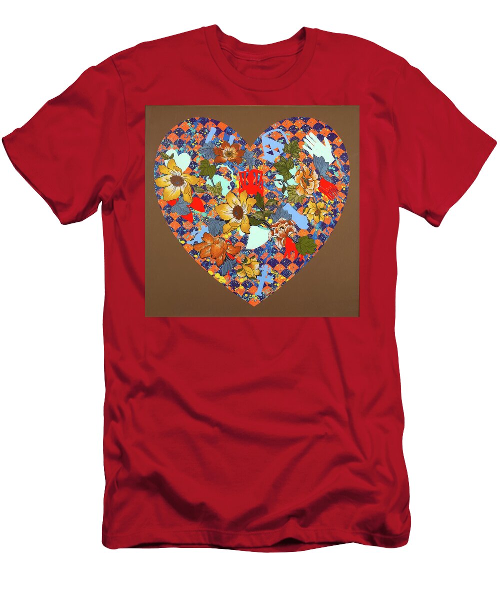 Our Stenciled Heart 2008 Miriam Schapiro Miriam Schapiro T-Shirt