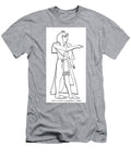 Outline of Statue of Menephthah At Thebes M5 Historic Illustrations T-Shirt