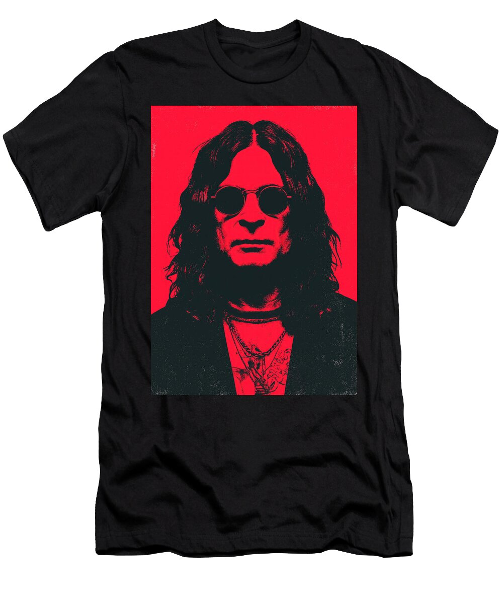 Ozzy Ozbourne Stencil Pop Art John Cassella T-Shirt