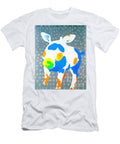 Painting Piggy Wig Blue with Free Poem on Canvas N Akkash T-Shirt