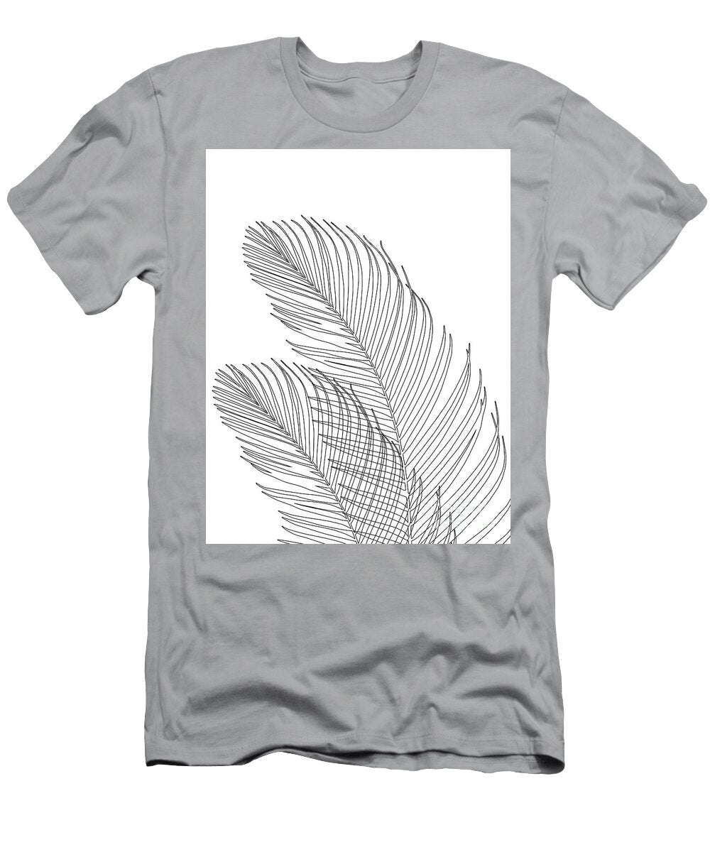 Palm Leaves Finesse Line Art 1 Minimal Decor Art Anitas and Bellas Art T-Shirt