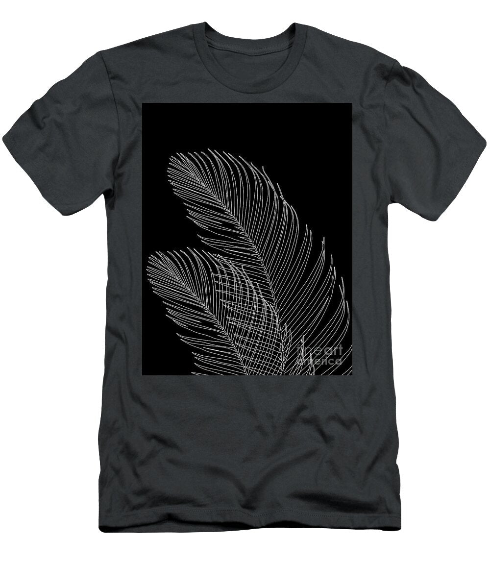 Palm Leaves Finesse Line Art 2 Minimal Decor Art Anitas and Bellas Art T-Shirt