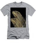 Palm Leaves Finesse Line Art with Gold Foil 1 Minimal Decor Art Anitas and Bellas Art T-Shirt
