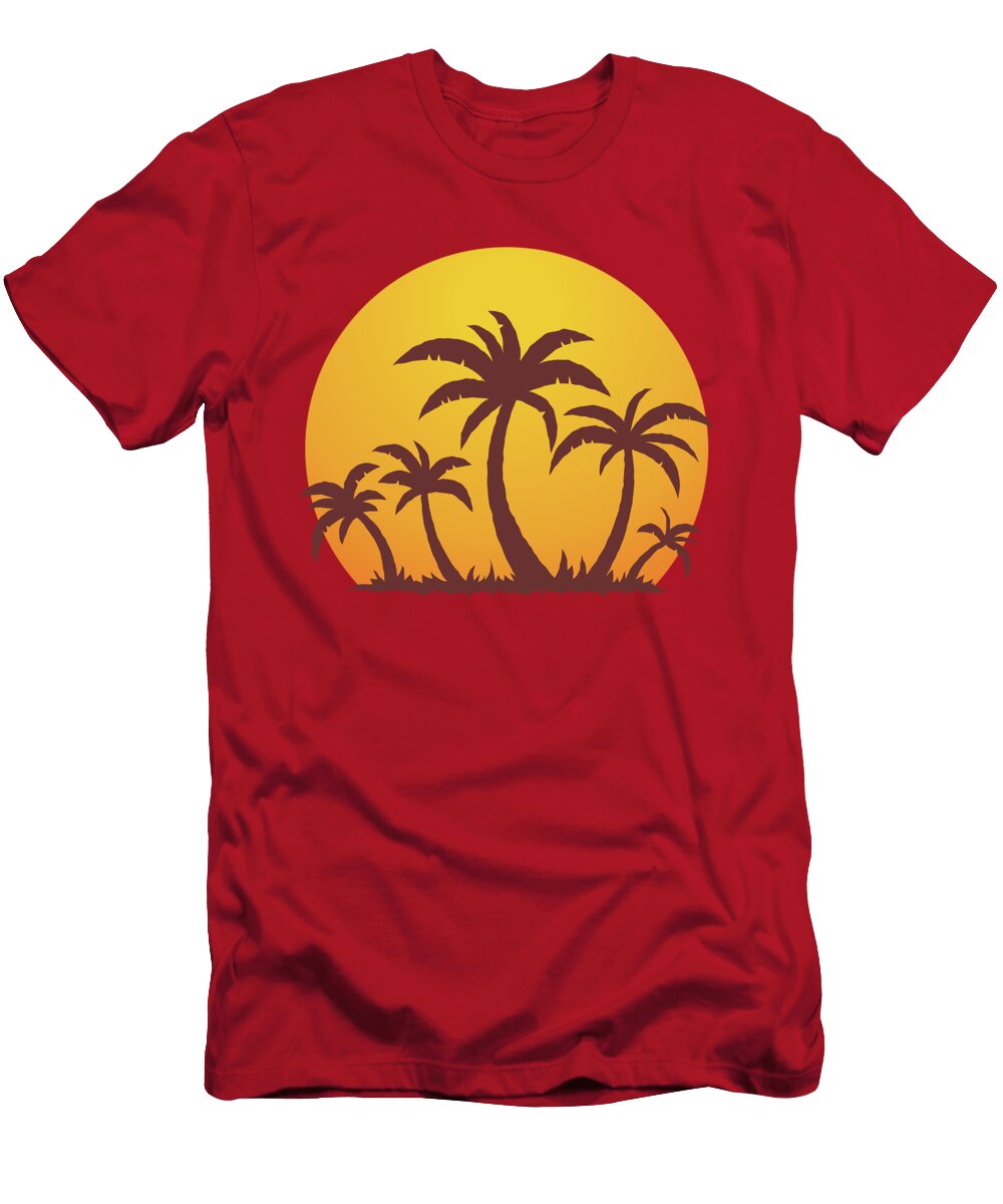 Palm Trees and Sun John Schwegel T-Shirt