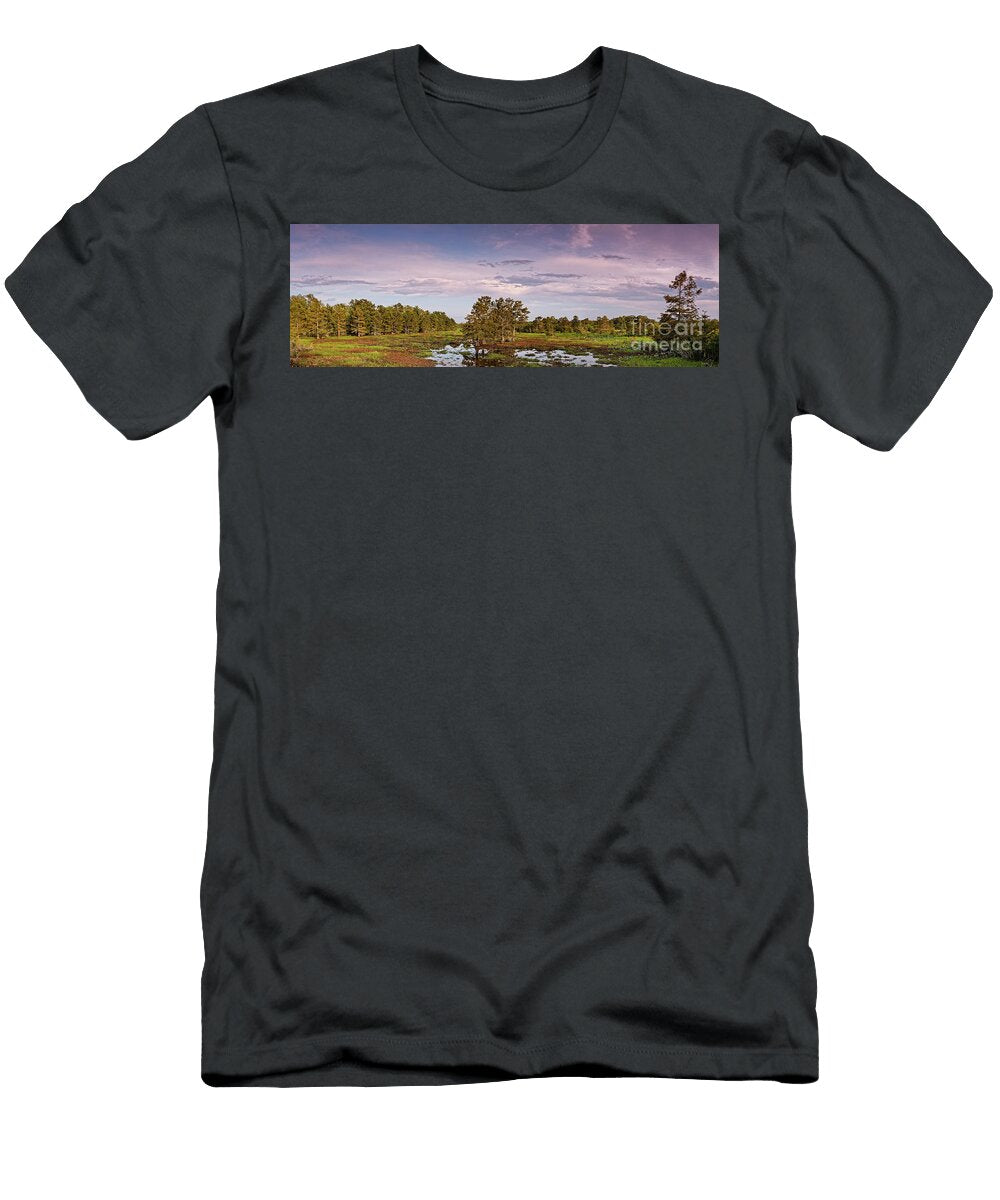 Panorama of Swampland Martin Dies Junior State Park Woodville Jasper East Texas Piney Woods Silvio Ligutti T-Shirt