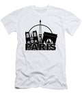 Paris City Skyline Silhouette Circle Black and White Illustratio Jpldesigns T-Shirt