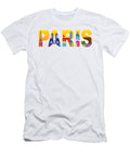 Paris City Skyline Silhouette Text Color Illustration Jpldesigns T-Shirt