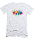Paris Skyline Paint Splatter Text Illustration Jit Lim T-Shirt