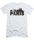 Paris Skyline Text Champagne Black and White Illustration Jit Lim T-Shirt