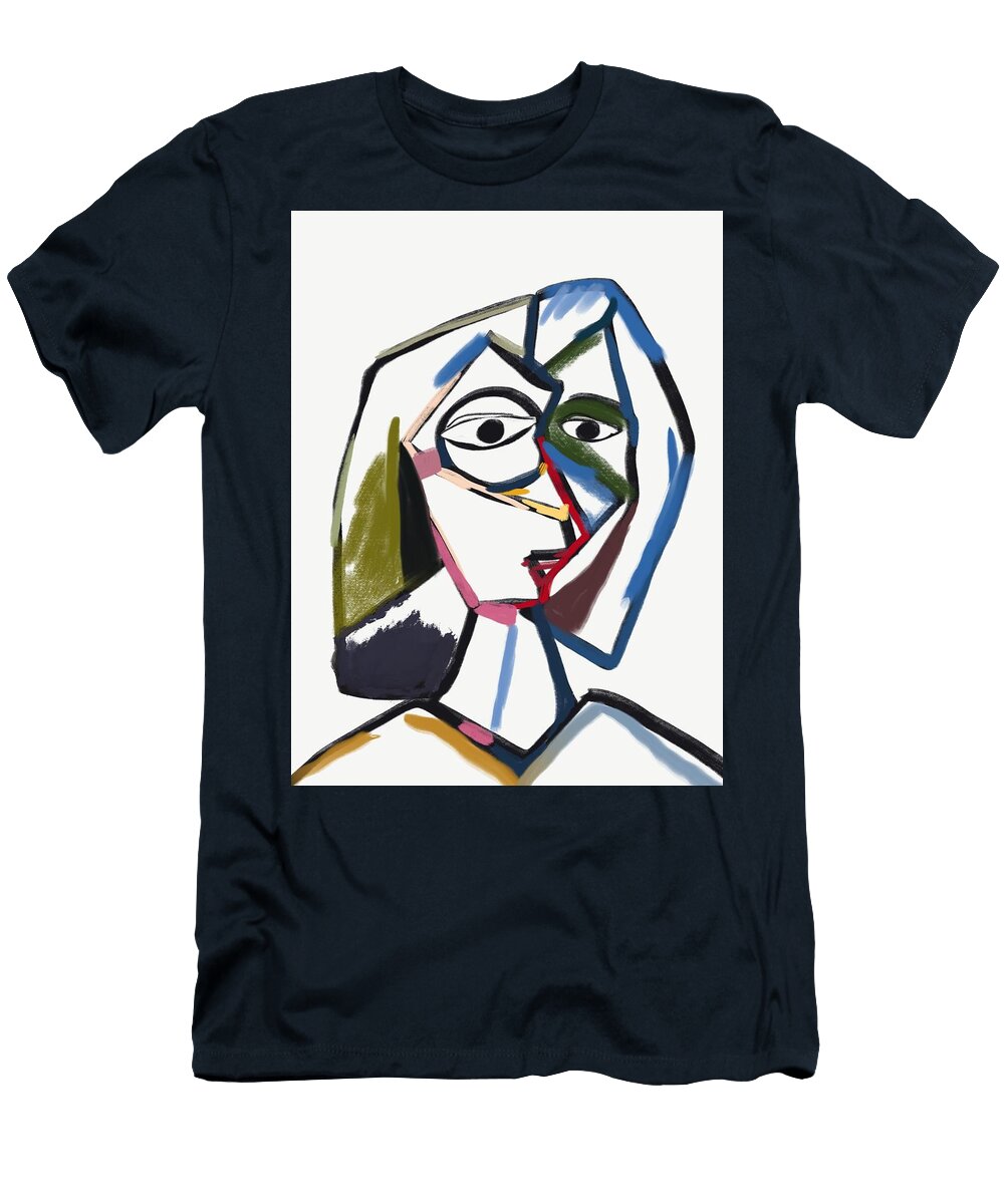Pastel Line Art Portrait Sketch Little Dean T-Shirt