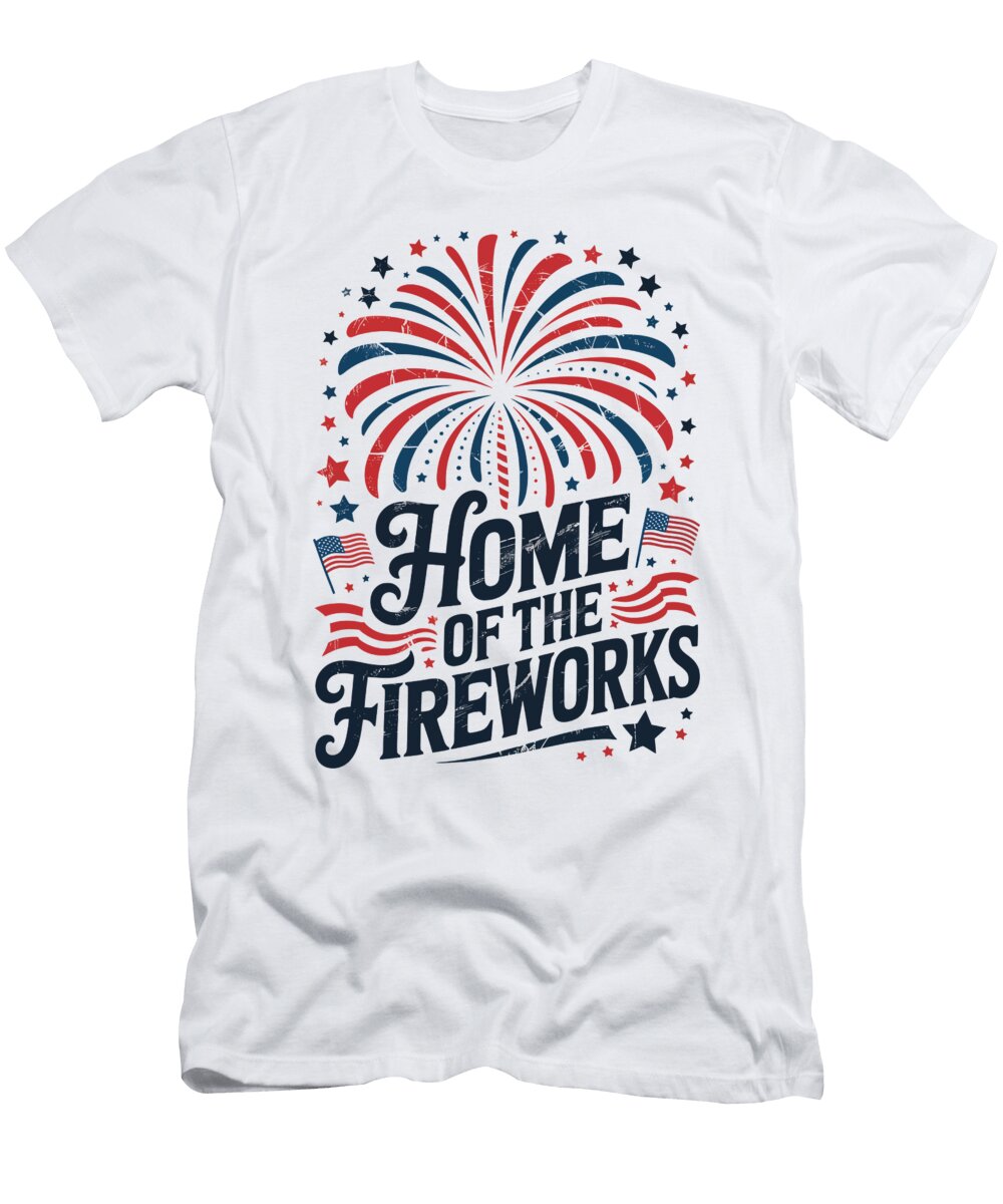 Patriotic Fireworks Celebration Joanna Redesiuk T-Shirt