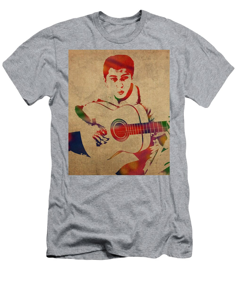 Paul Anka Watercolor Portrait Design Turnpike T-Shirt