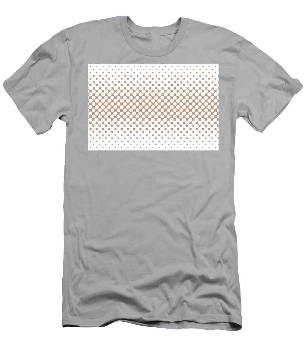 Peach White Halftone Abstract Polka Dot Pattern Pairs 2023 Coty Desert Carnation 2005 7c Petite Patterns T-Shirt