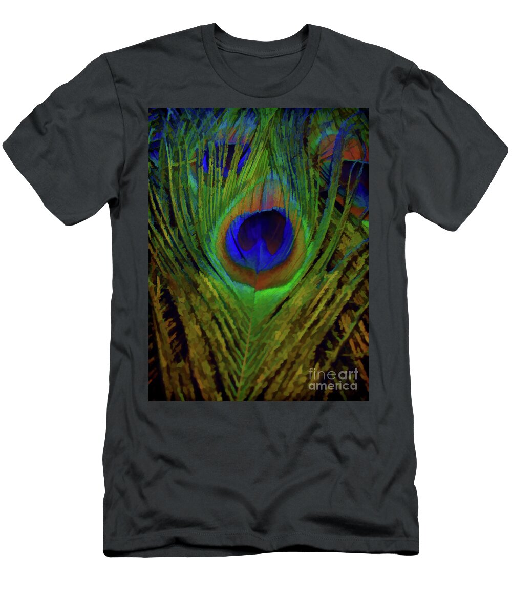 Peacock Feather Art 10 D Hackett T-Shirt