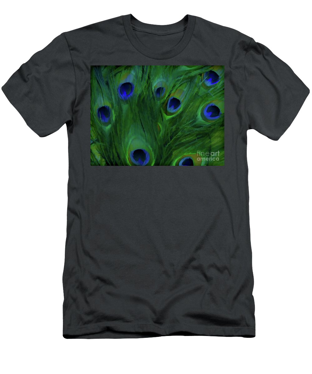 Peacock Feather Art 13 D Hackett T-Shirt