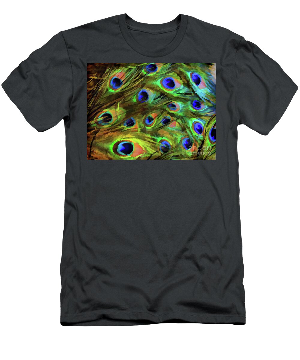 Peacock Feather Art 14 D Hackett T-Shirt