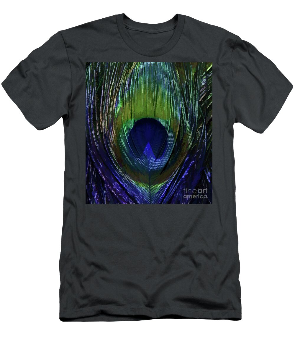 Peacock Feather Art 6 D Hackett T-Shirt