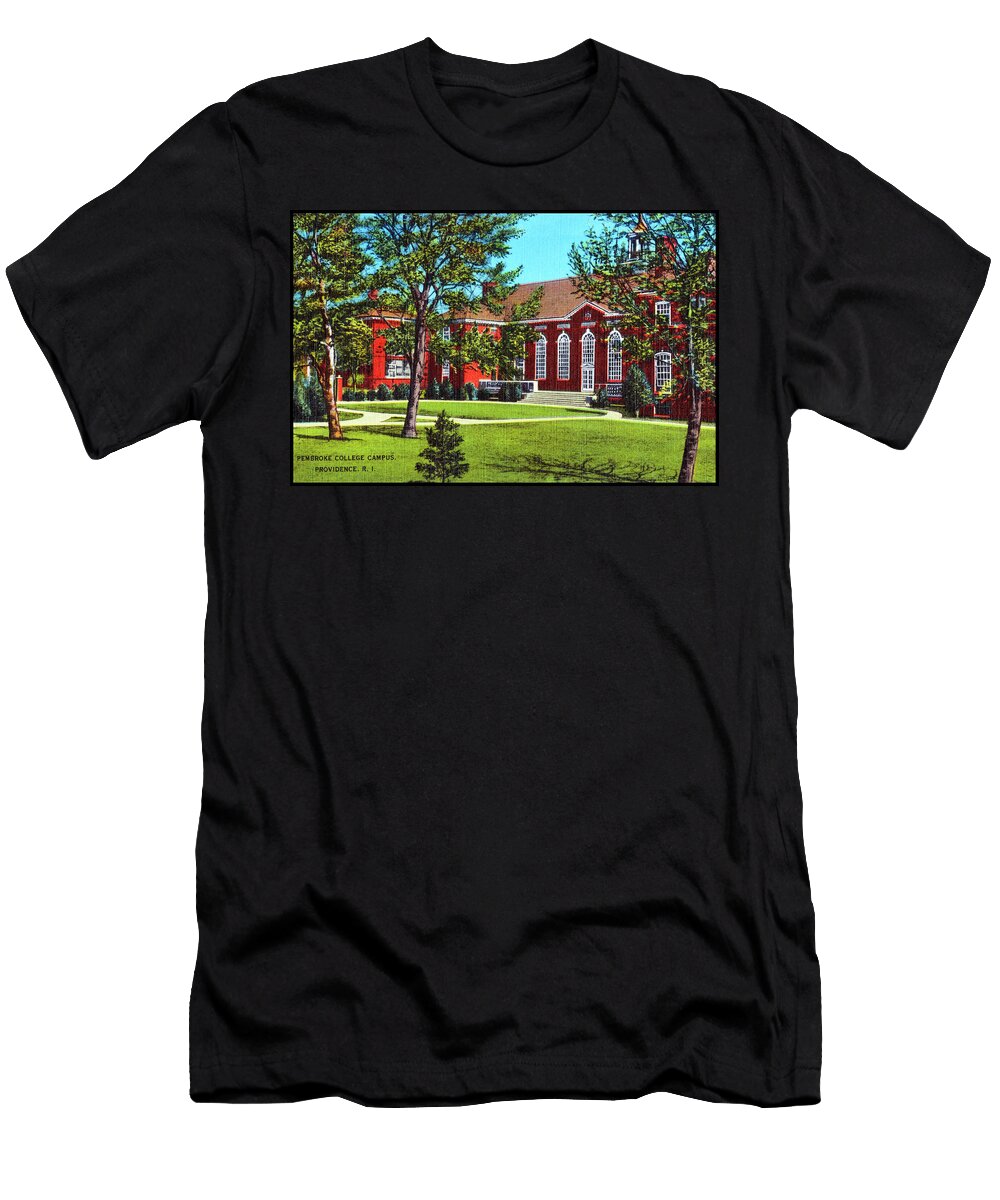 Pembroke College Campus Providence Rhode Island Retro Vintage Poster Carol Japp T-Shirt
