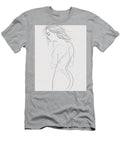 Pencil One Lineart Woman Body Drawing Elegant Minimal Female Body Black Lines Drawing Mounir Khalfouf T-Shirt