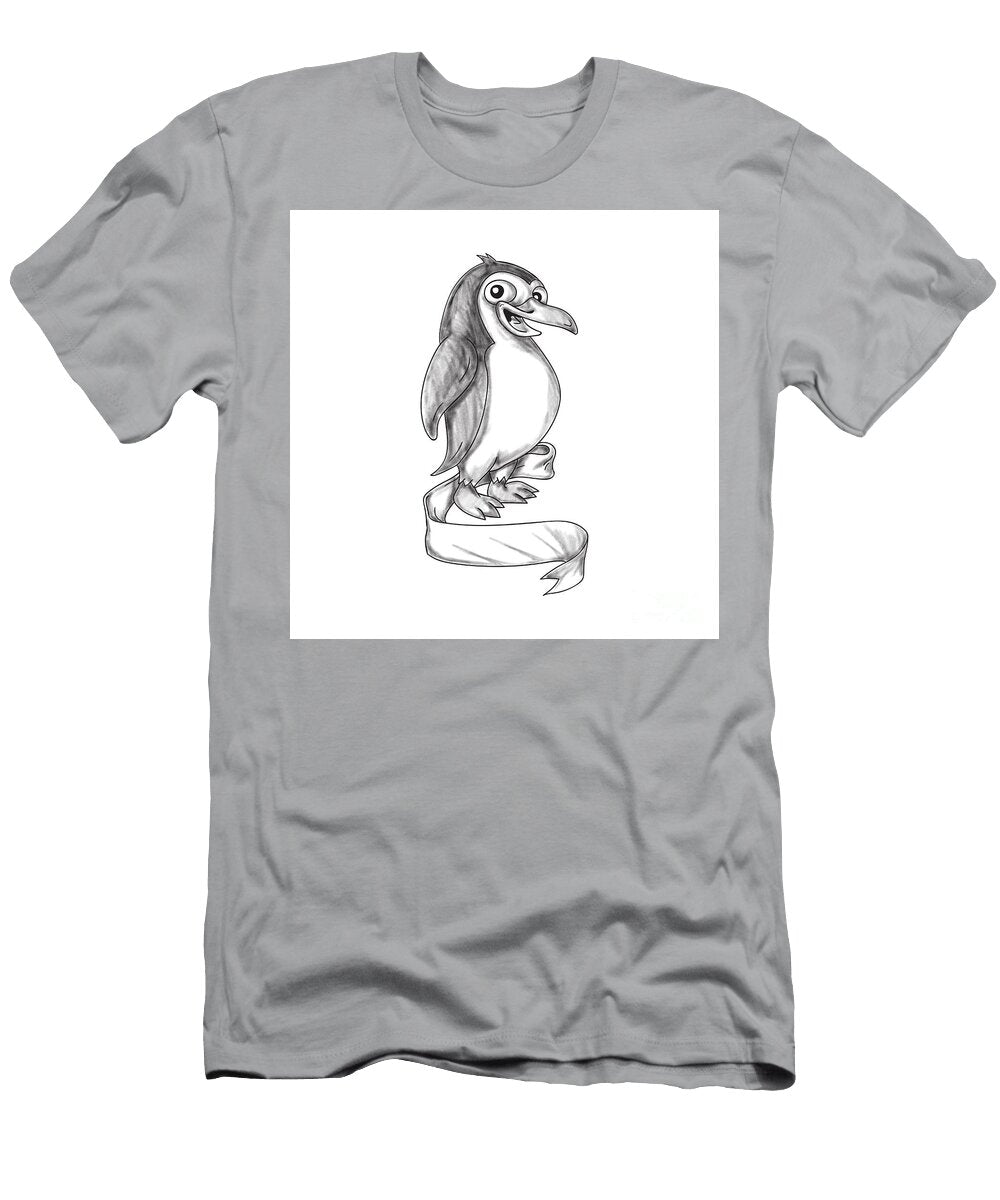 Penguin Ribbon Side Tattoo Aloysius Patrimonio T-Shirt