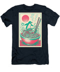 Penguin Surfing on Noodles Lukasz Czajkowski T-Shirt