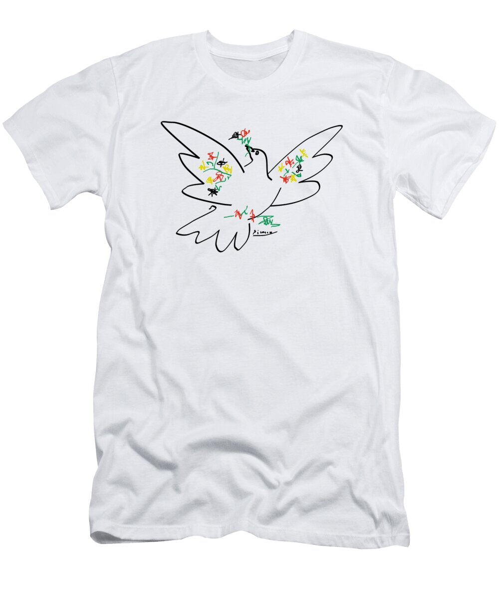 Picasso Dove of Peace with Flowers Terry Bill T-Shirt